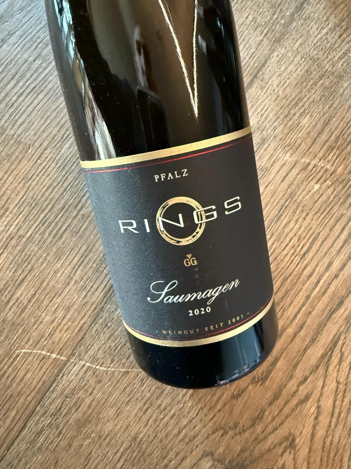 SAUMAGEN RIESLING GG BIO 2020 Weingut Rings VDP GROSSE Lage